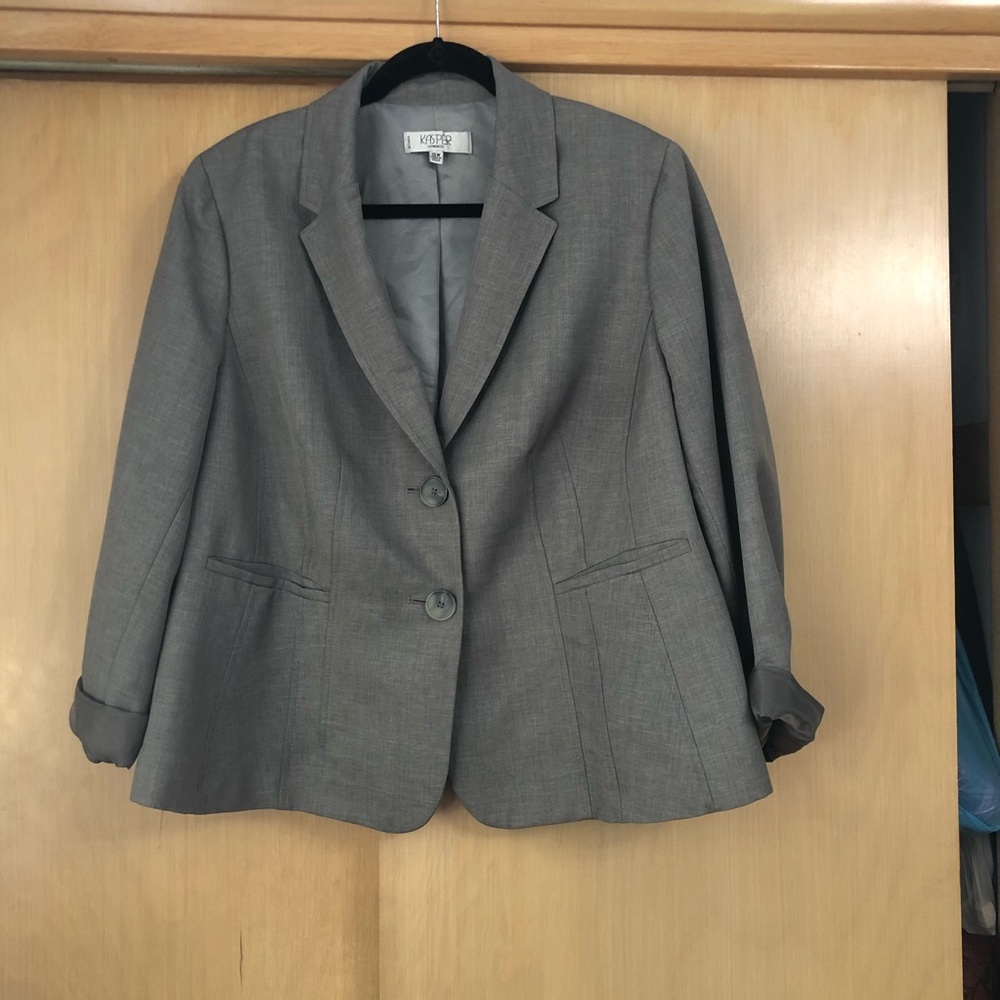 Grey suit jacket